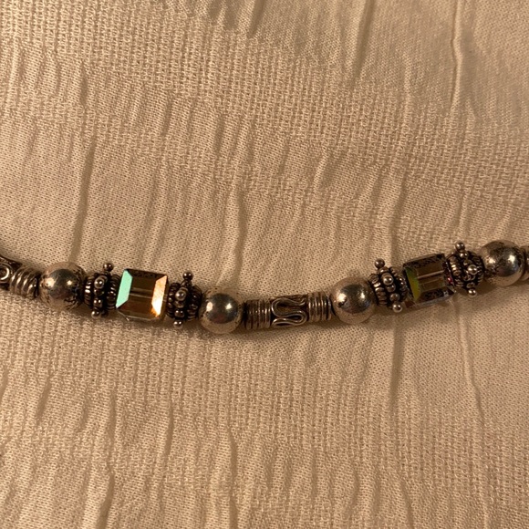 Sterling Silver Bracelet & Swarovski Crystals - Picture 6 of 7